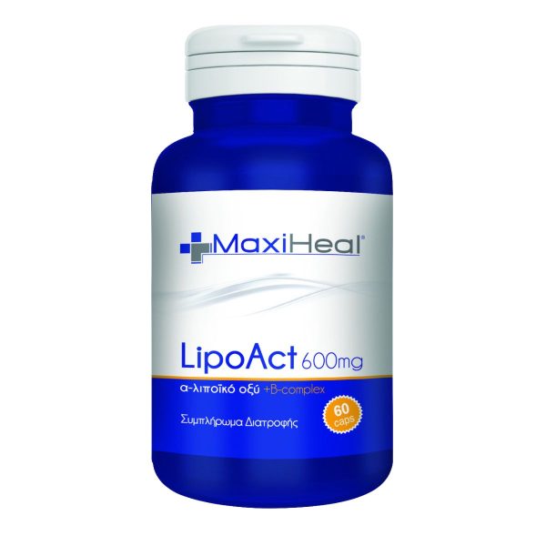 MaxiHeal LipoAct Α-λιποϊκό Οξύ & B-complex 600mg 60 κάψουλες