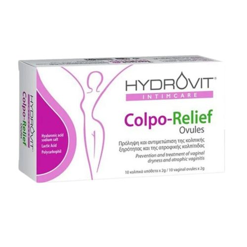 Hydrovit Intimcare Colpo-Relief Κολπικά Υπόθετα Ενυδάτωσης 10x2g