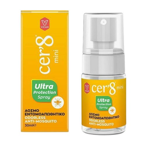 Vican Cer’8 Mini Ultra Protection Άοσμο Εντομοαπωθητικό Spray 30ml