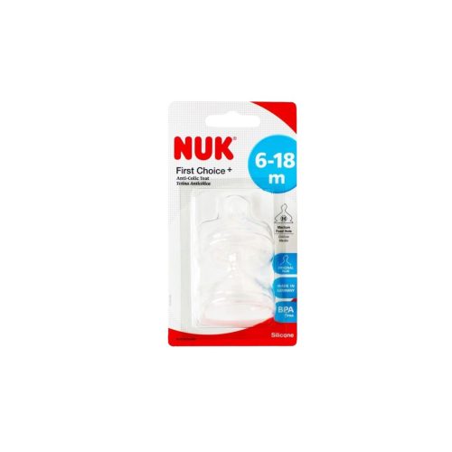 Nuk First Choice+ Θηλές Σιλικόνης 6-18 Μηνών Μέγεθος Medium 2 τεμάχια