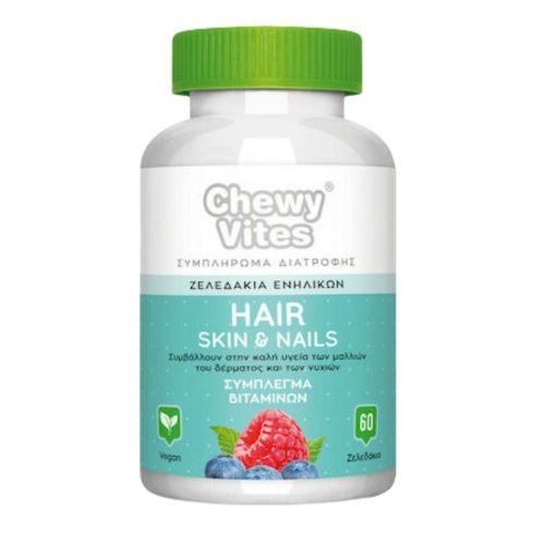 Vican Chewy Vites Adults Hair Skin & Nails Red Fruits 60 ζελεδάκια