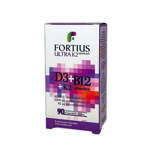 Geoplan Nutraceuticals Fortius Ultra K2 + D3 + B12 Βιταμίνη 90disp tabs