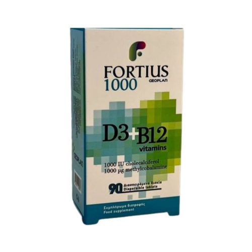 Geoplan Nutraceuticals Fortius D3 1000iu + B12 1000μg 90disp tabs