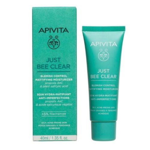 Apivita Just Bee Clear Blemish Control Mattifying Moisturizer 40 ml