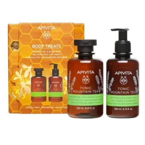 Apivita Set Tonic Mountain Tea Shower Gel 250 ml + Tonic Mountain Tea Body Milk 200 ml