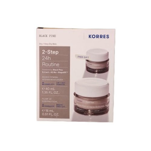 Korres Set Black Pine Κρέμα Hμέρα για Ξηρές - Πολύ Ξηρές 40ml + Δώρο Κρέμα Νύχτας 15ml