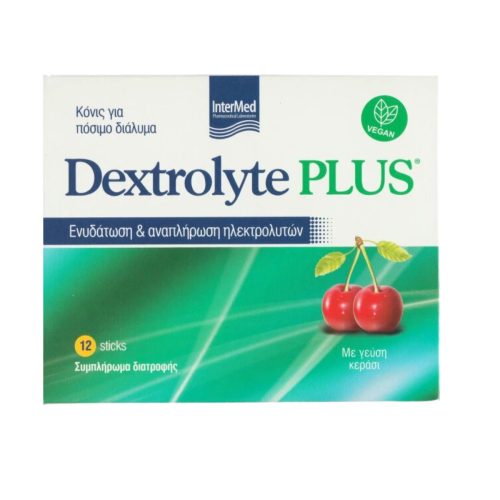 Intermed Dextrolyte Plus Κεράσι 12 φακελίσκοι