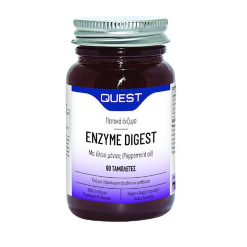 Quest Enzyme Digest με Έλαιο Μέντας 90 ταμπλέτες