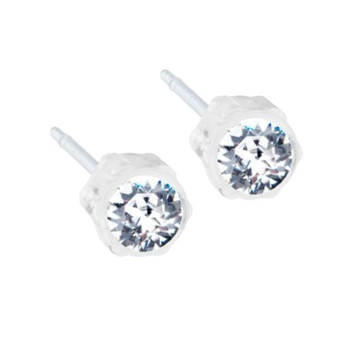 Blomdahl Medical Plastic Crystal Σκουλαρίκια  4mm  