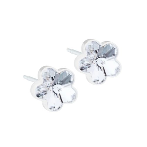 Blomdahl Medical Plastic Flower Crystal Σκουλαρίκια 6mm  