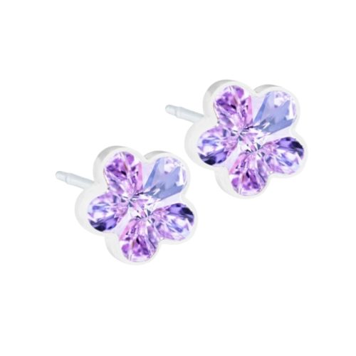 Blomdahl Medical Plastic Flower Violet Σκουλαρίκια 6mm 